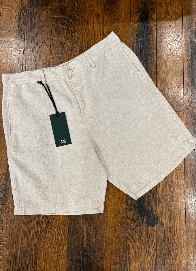 Linen Longbeach Shorts | Oatmeal