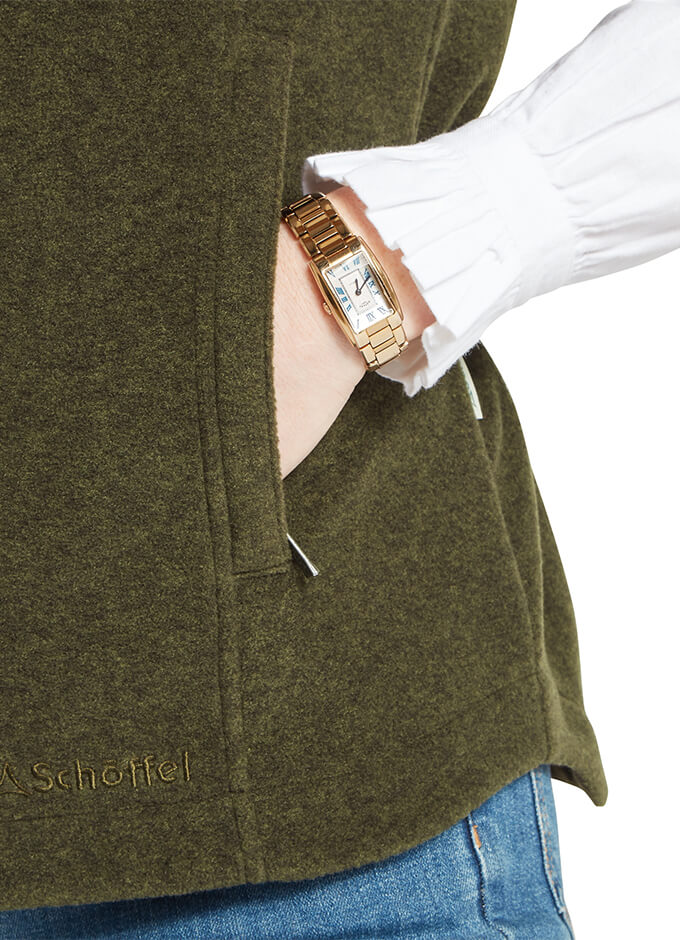 Lyndon Fleece Gilet | Dark Olive