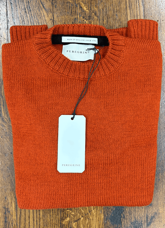 Makers Stitch Crew Neck Jumper | Orange