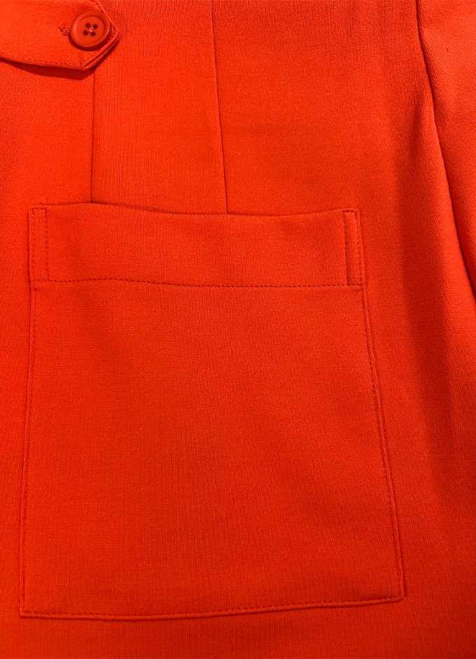 Interlock Wide Leg Trousers | Mandarin Red