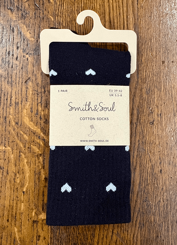 Small Heart Socks | Marine