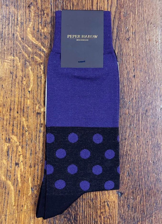 Peper Harow | Mayfair Men's Luxury Socks | Purple