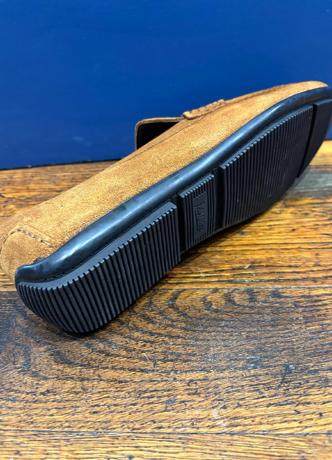 McQueen Suede Driving Shoe | Cognac