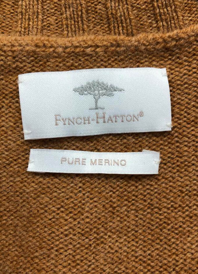 Ladies Pure Merino Button Cardigan | Camel