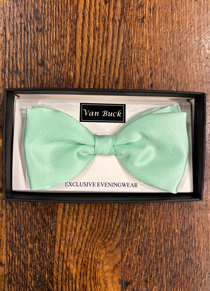 Bow Tie | Mint Green Satin