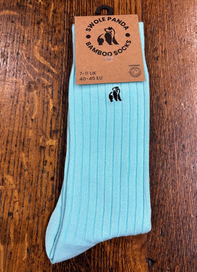 Swole Panda | Mint Ribbed Socks