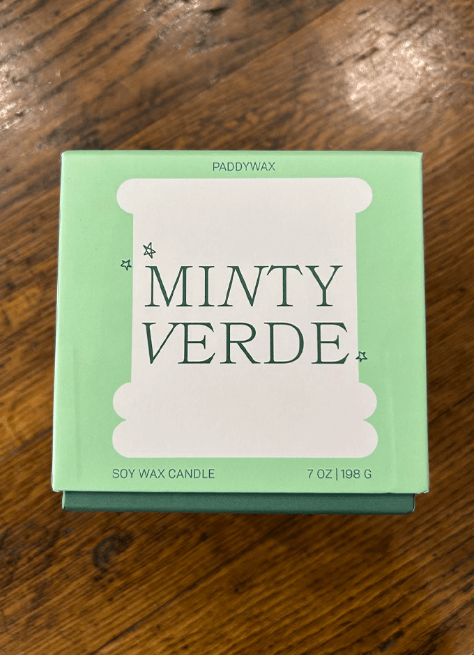 Minty verde| Glass Candle| Peppermint|Moss