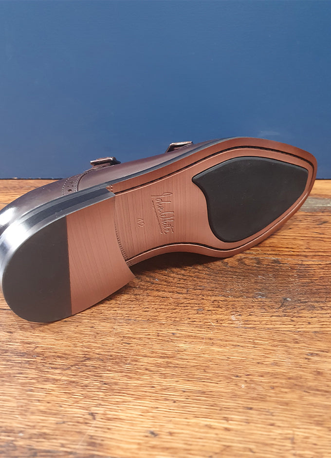 Alderney Monk Strap Shoes | Brown