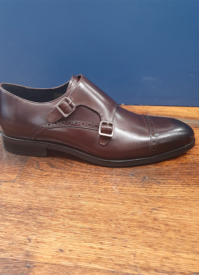 Alderney Monk Strap Shoes | Brown