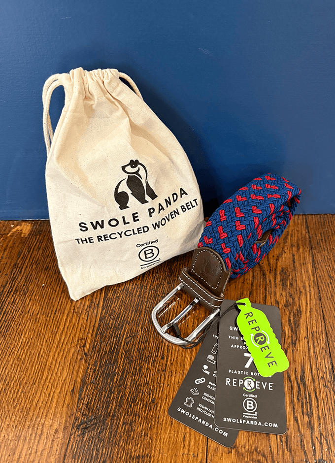 Swole Panda | Navy/Red Fleck Belt