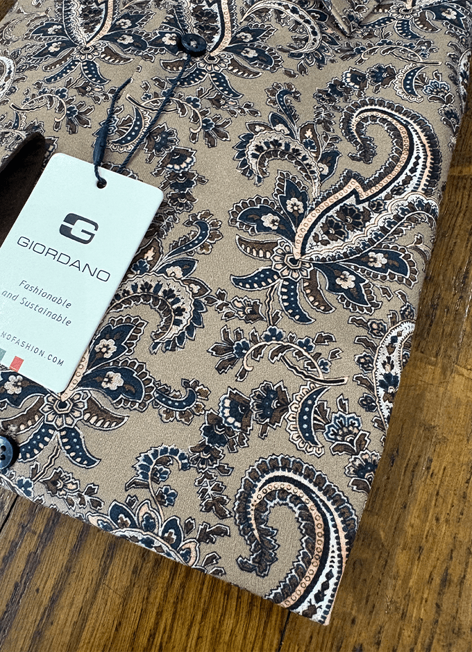Maggiore Paisley Shirt | Taupe