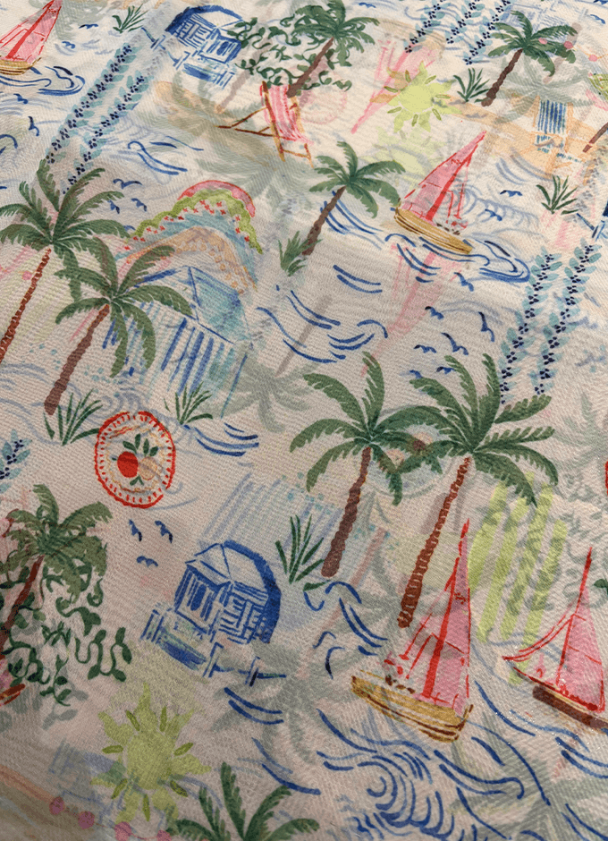Abberton Palm Print Printed Scarf