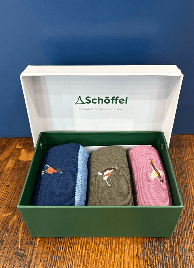 Ladies Bamboo Socks (Box Of 3) | Pheasant Mix 4-7