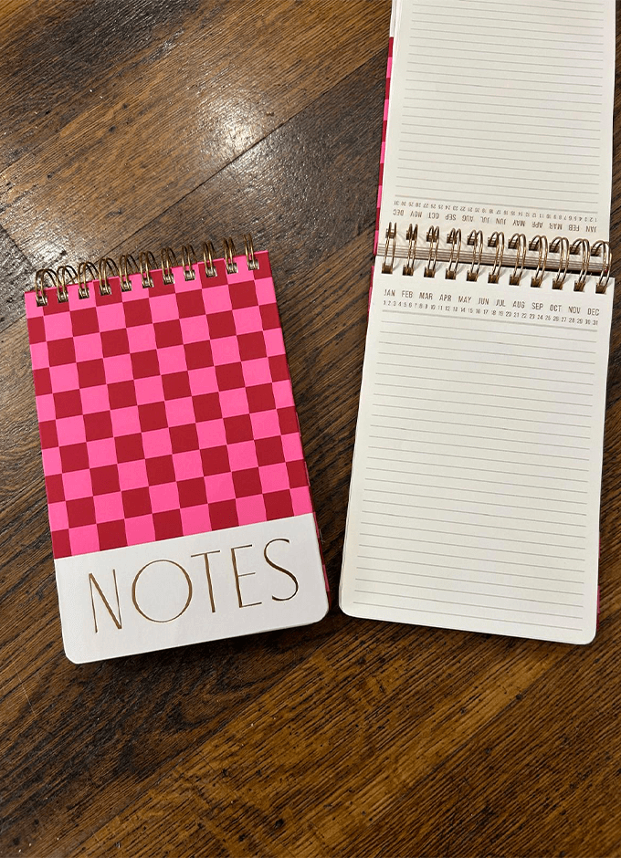 DesignWorks Ink | Large Chunky Notepad | Burgundy + Pink