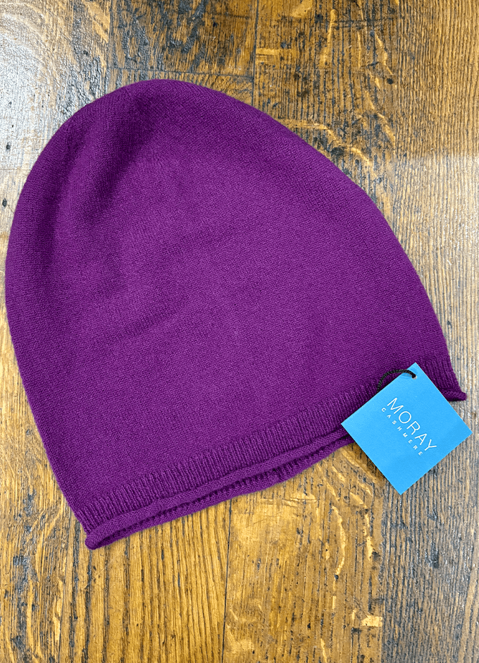 Plain Knit Beanie | Blackcurrent