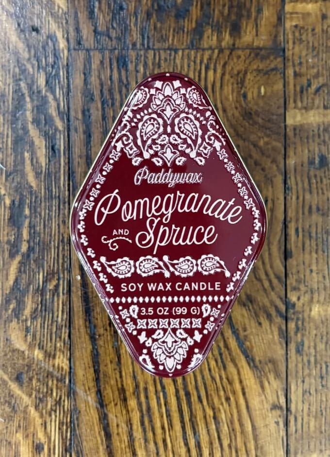 Autumn Candle Tin | Pomegranate & Spruce
