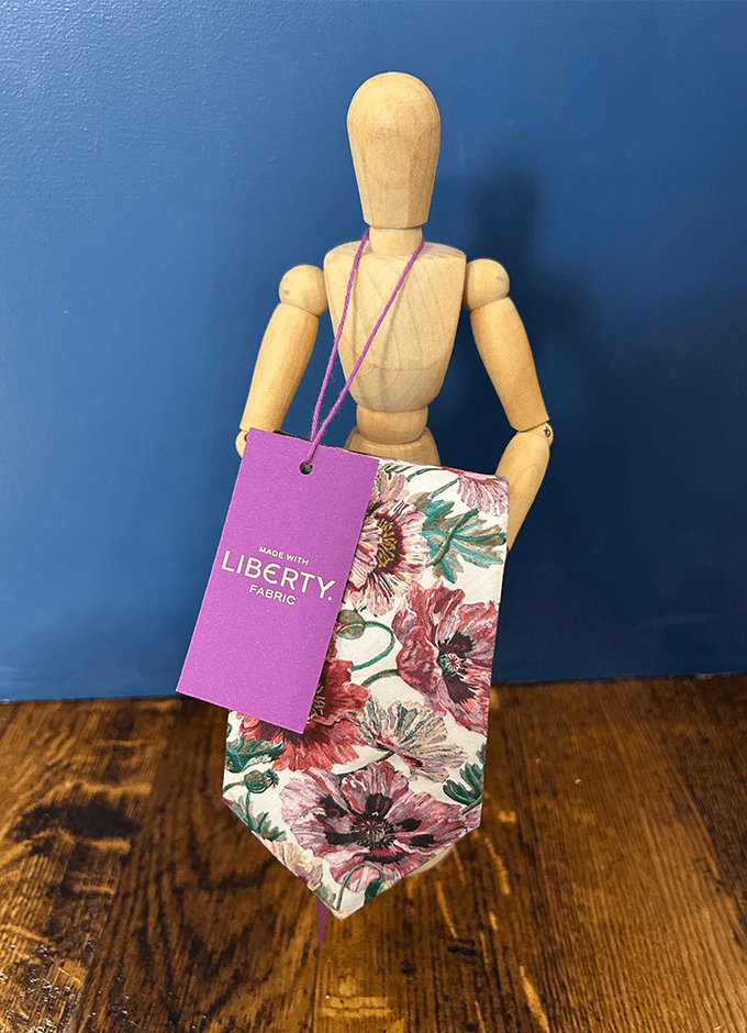 Tie | Poppy Amelie Pink | Made with Liberty Fabric