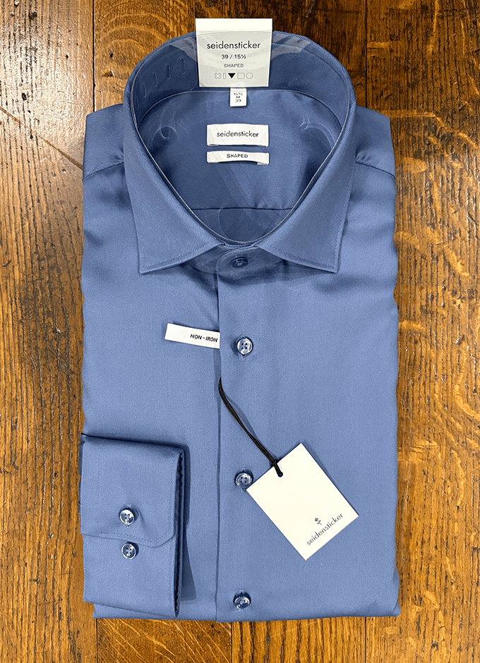 Single Cuff Shaped Shirt | Powder Blue