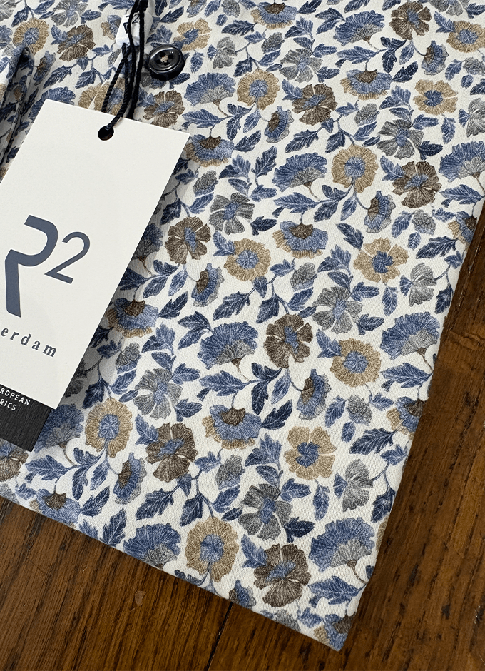 Floral Shirt | Blue/Sand