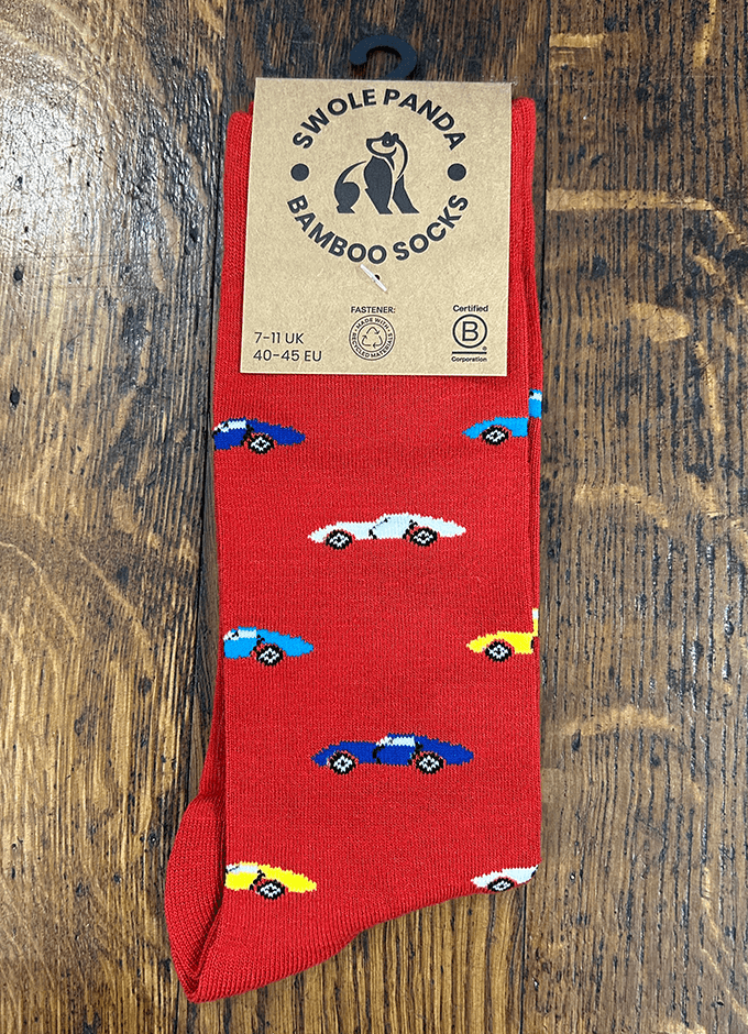 Swole Panda| Red Classic Car Socks