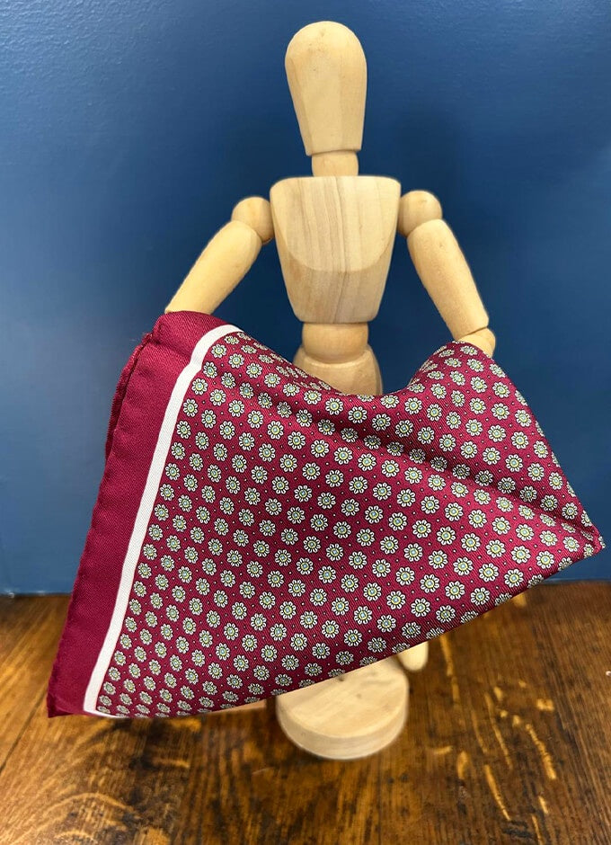 Silk Pocket Square | Wine Medallion