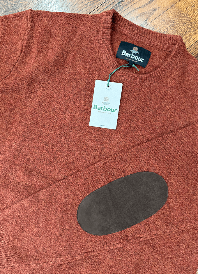 Patch Crew Neck Jumper | Russet
