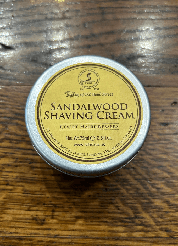 Travel Sized Sandalwood Shaving Cream Tin