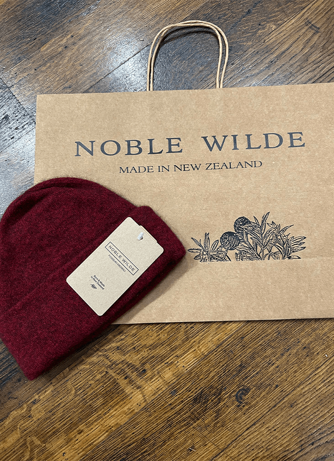 Possum Wool Beanie | Sangria