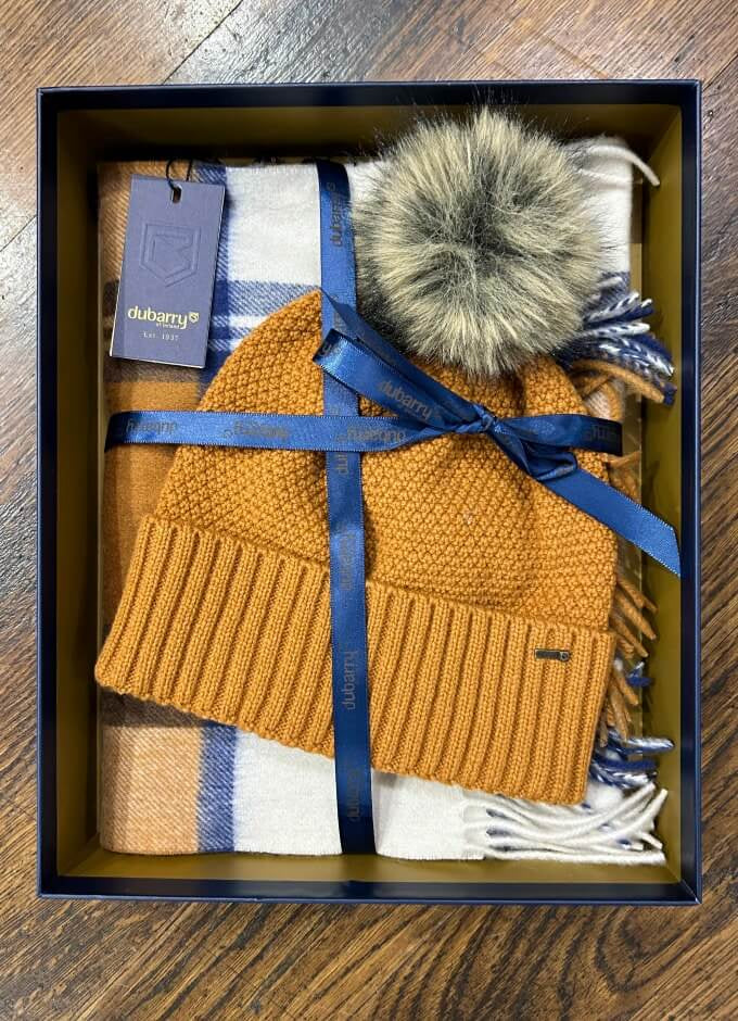 Newbawn Hat And Scarf Gift Set | Ochre