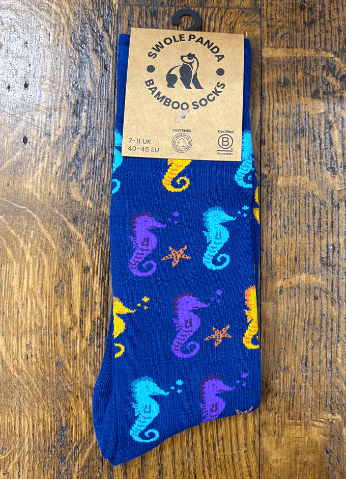Swole Panda | Seahorse Bamboo Socks