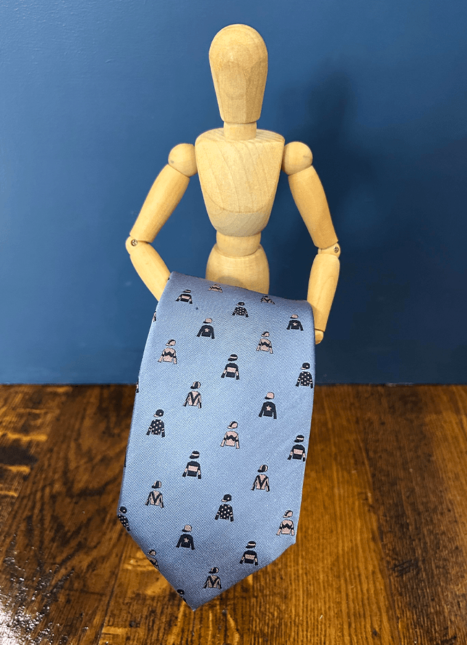 Horse Jockey Silk Tie | Sky Blue