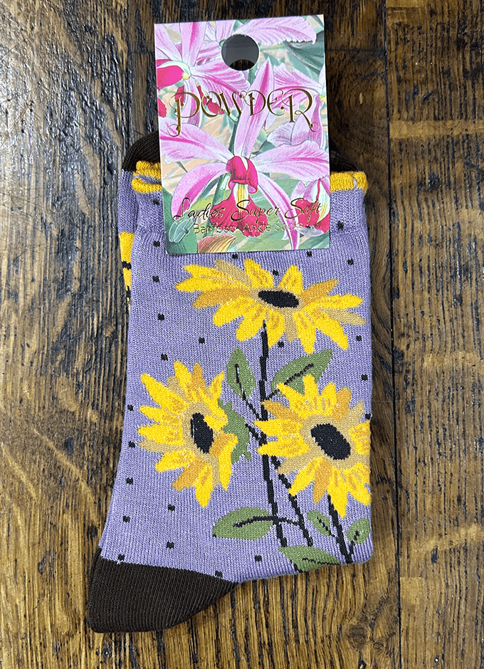 Ladies Ankle Socks | Splendid Sunflowers Lilac