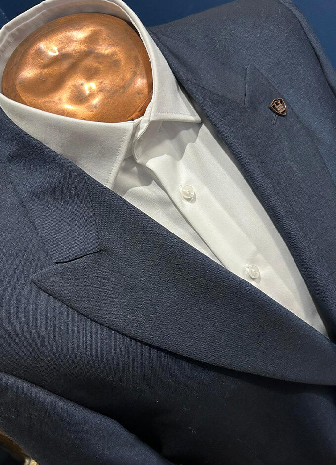 Torre - Mohair Tail Suit Jacket | Navy