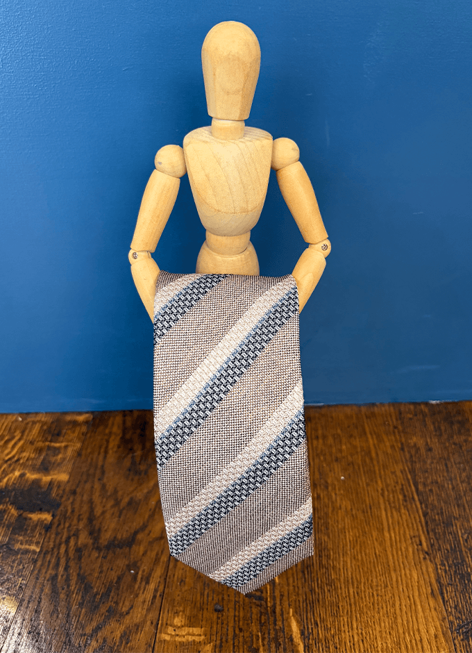 Silk Tie | Tan Pastel Stripe
