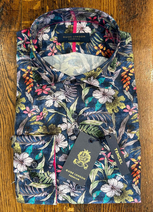 Relaxed Fit Tropical Tencil Shirt