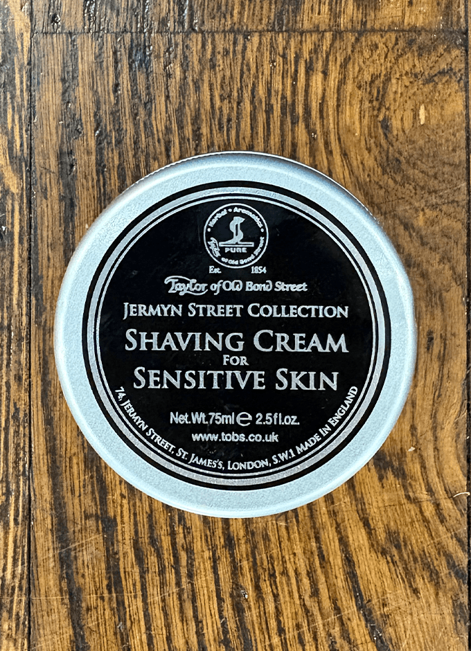 Travel Sized Jermyn Street Sensitive Skin Shaving Cream Tin