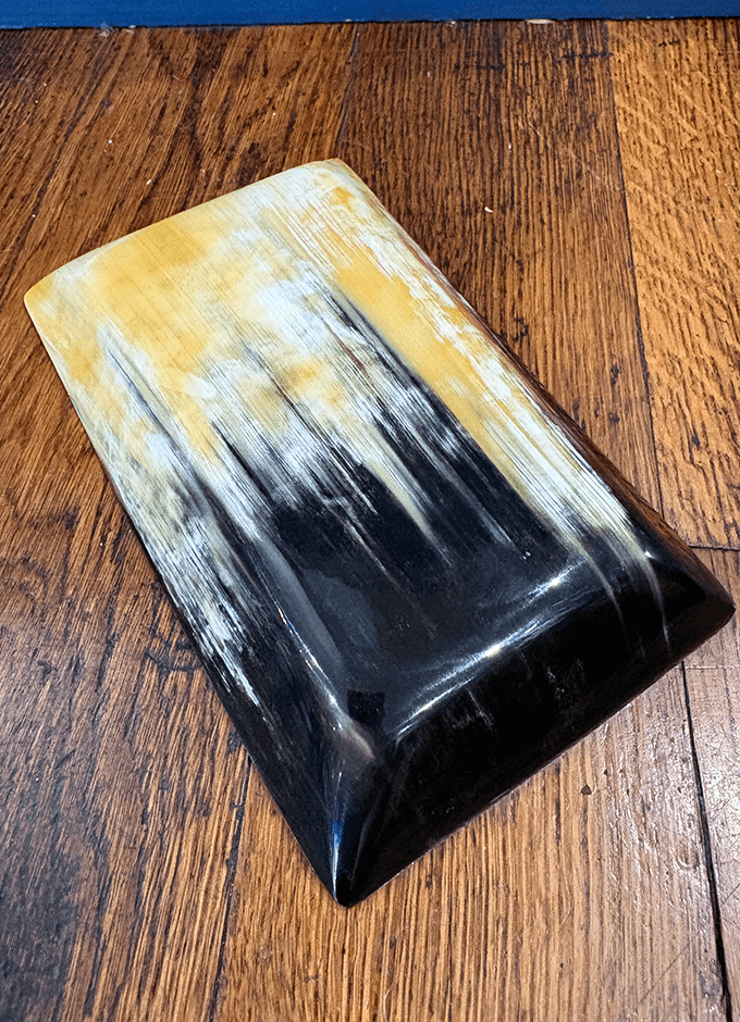 Oblong Horn Trinket Tray | Black
