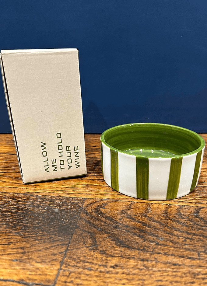 Izzy Wine Coaster | Green Stripe