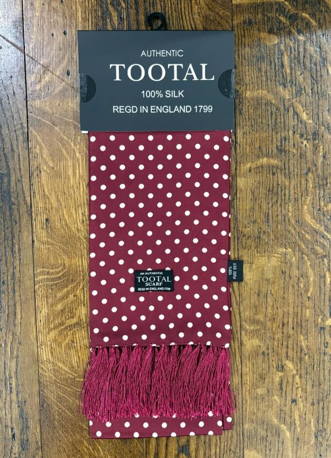 Silk Scarf | Wine large spot