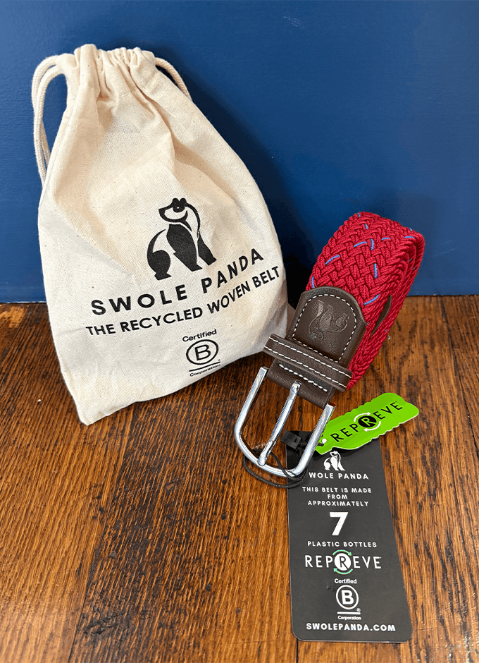 Swole Panda | Wine/Blue Fleck Belt