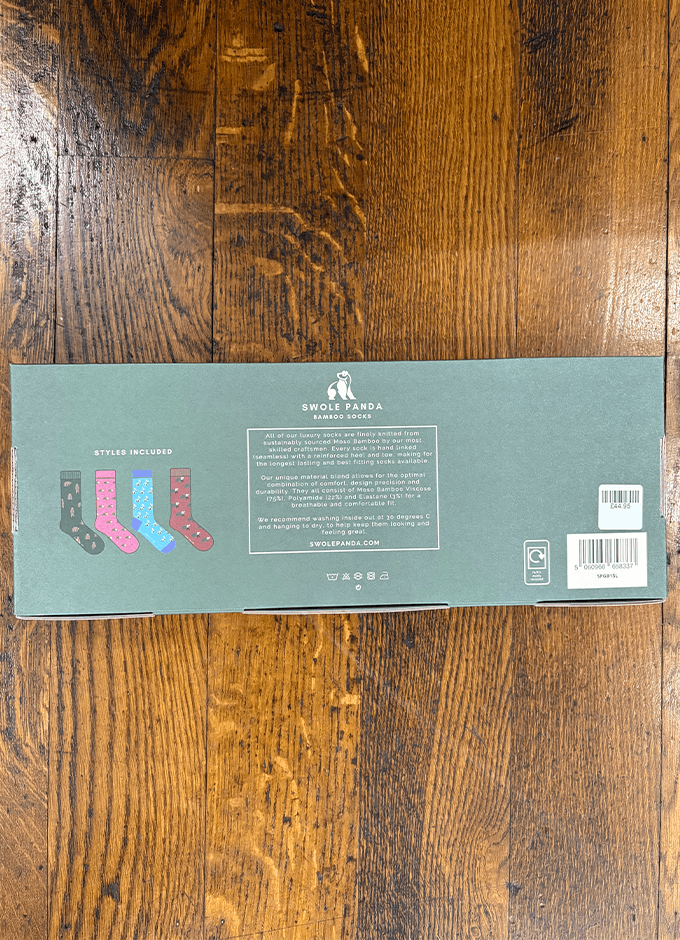 Swole Panda | Woodland Sock Gift Box | 4 Pairs 7-11