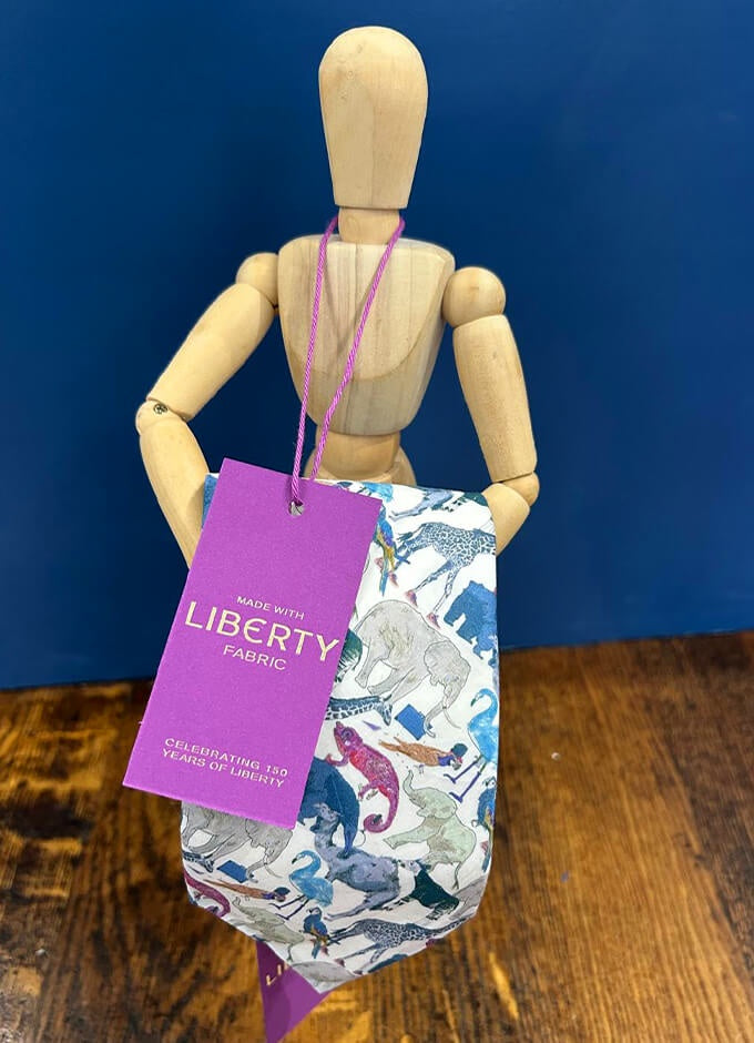 Tie | Queue For The Zoo | Made with Liberty Fabric