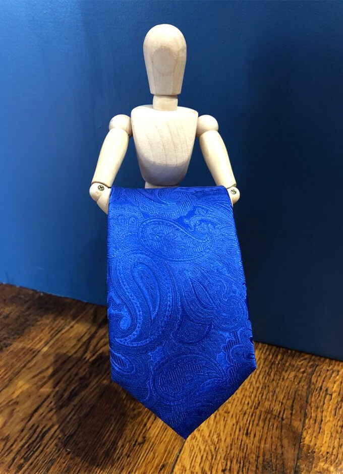 Paisley Silk Tie | Electric Blue