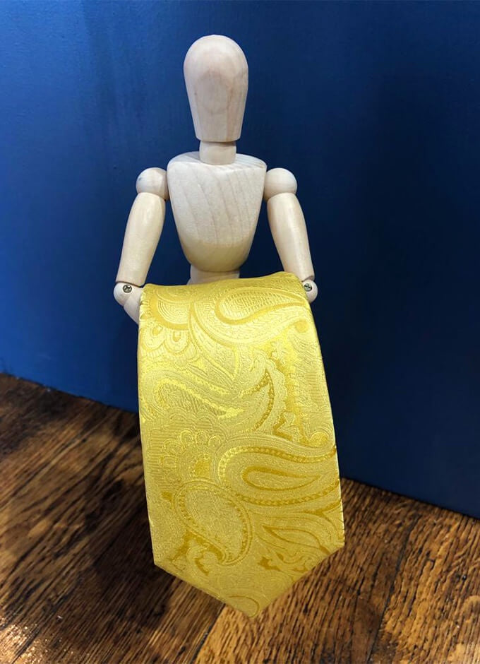 Paisley Silk Tie | Gold