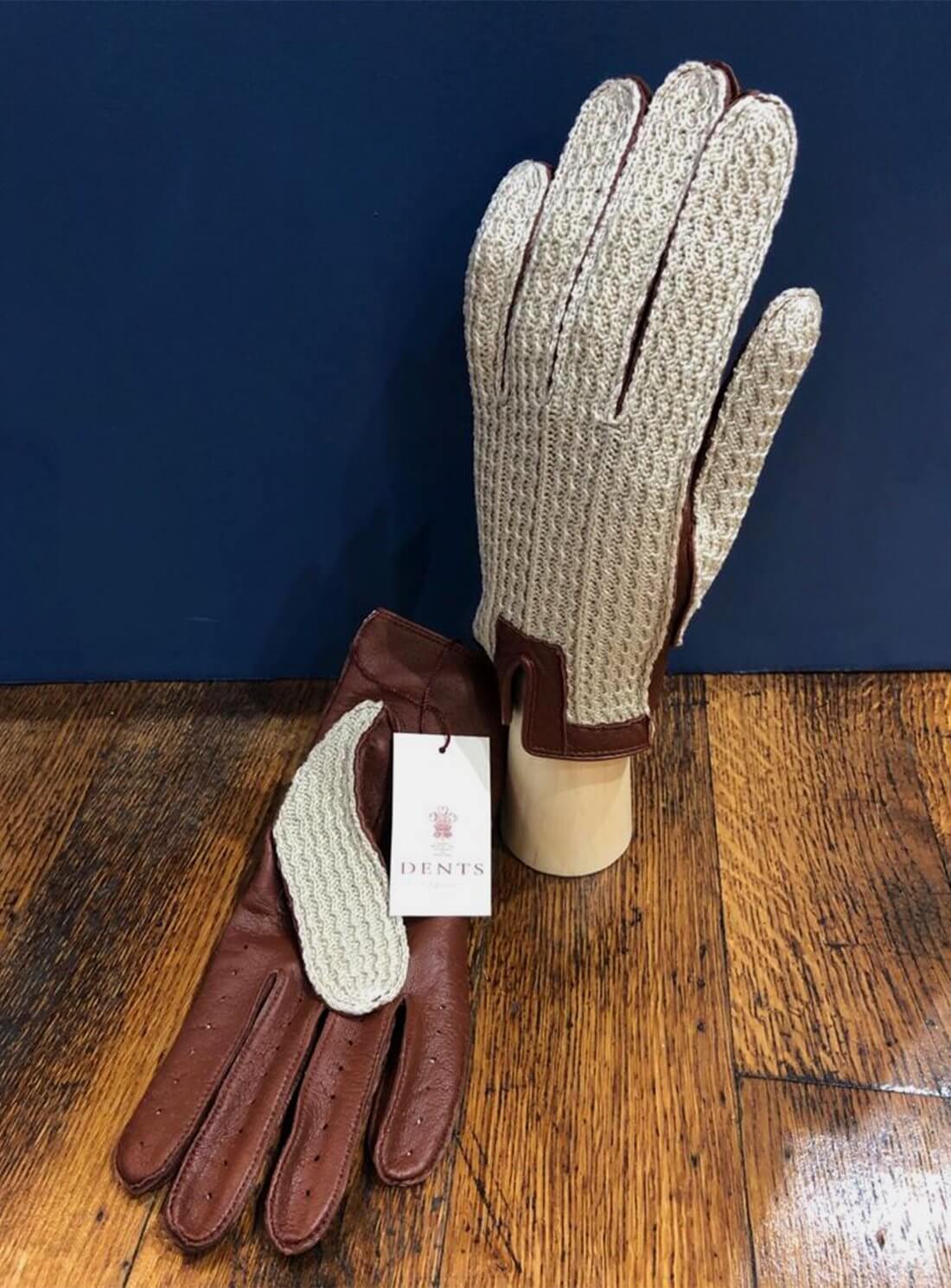 Crochet Driving Glove | English Tan