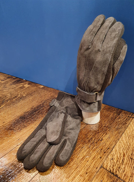 Warm Lined Suede Glove | Brown
