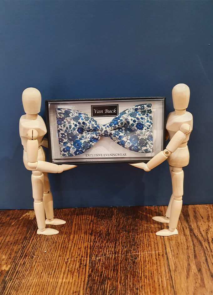 Bow Tie | Emma & Georgina Blue | Made with Liberty Fabric