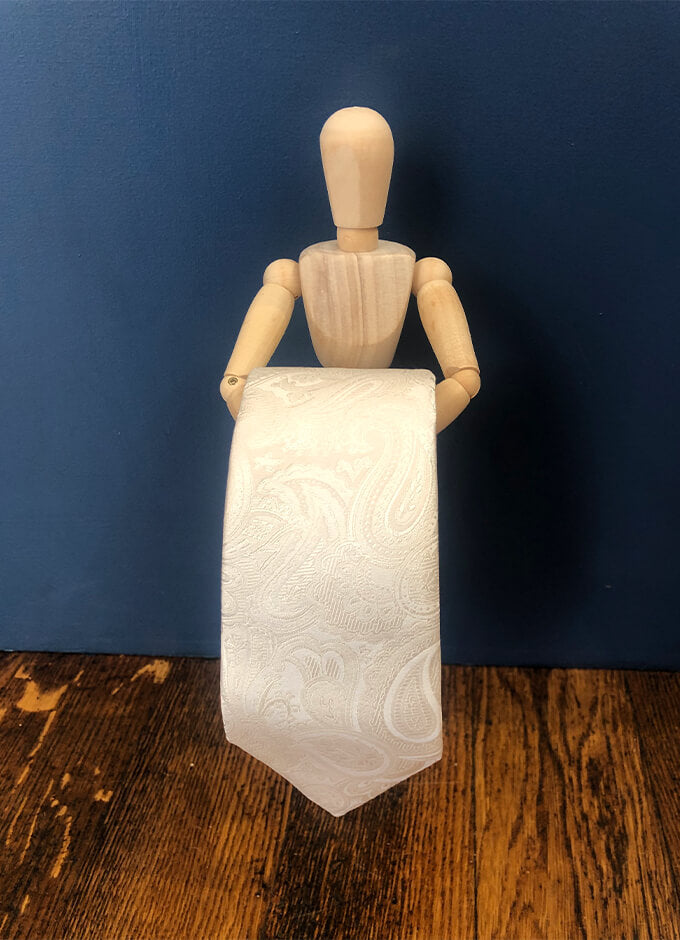 Paisley Silk Tie | Ivory