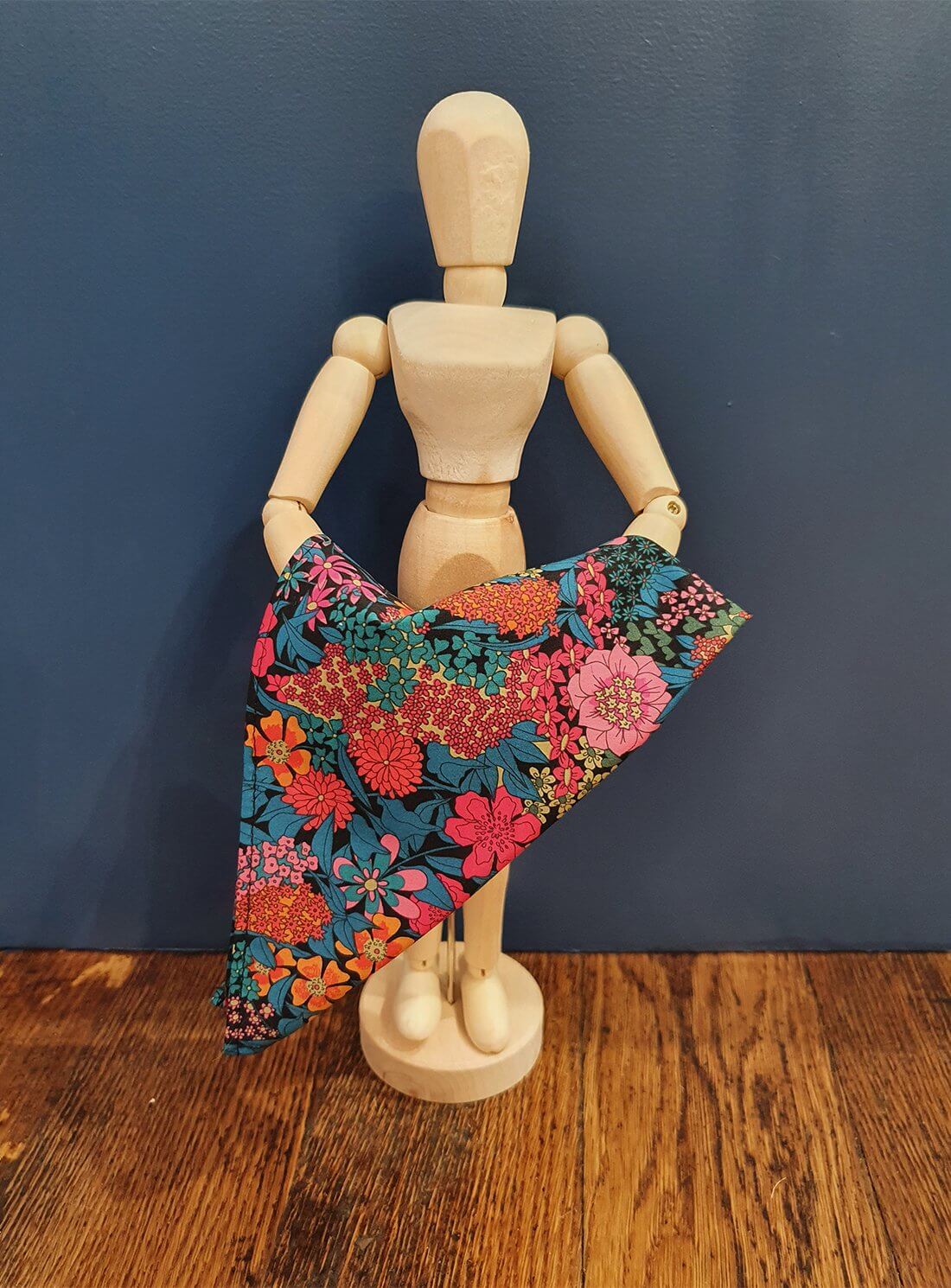 Pocket Square | Ciara Orange | Made with Liberty Fabric