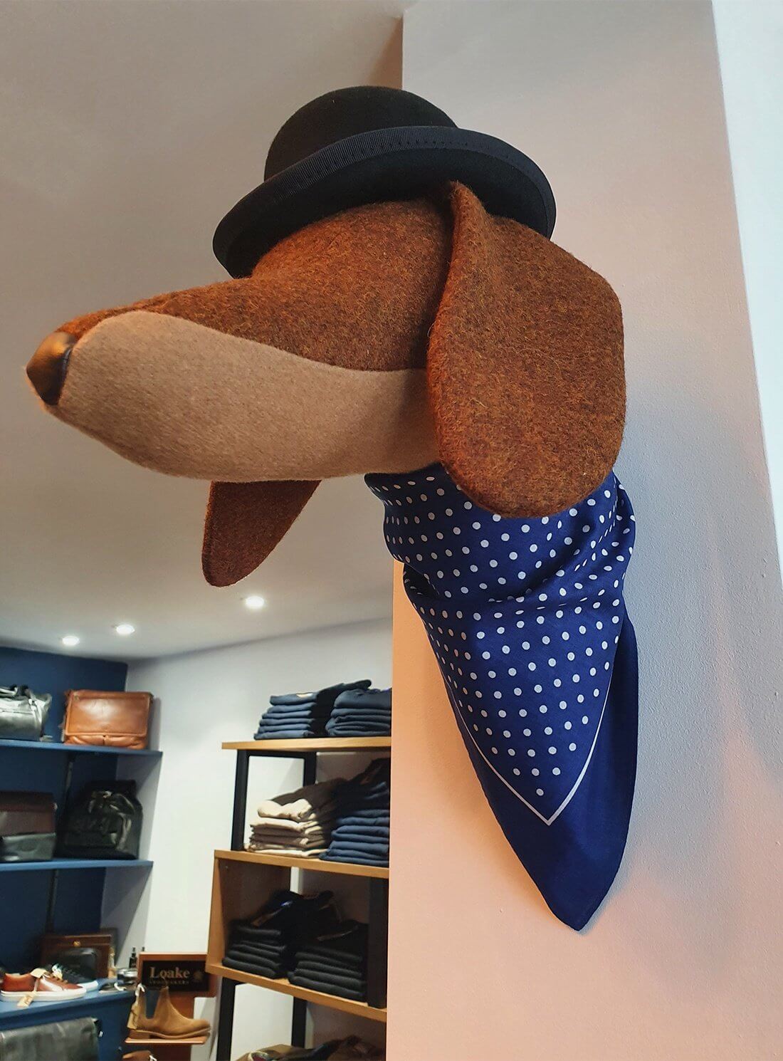 Navy Spot Bandana